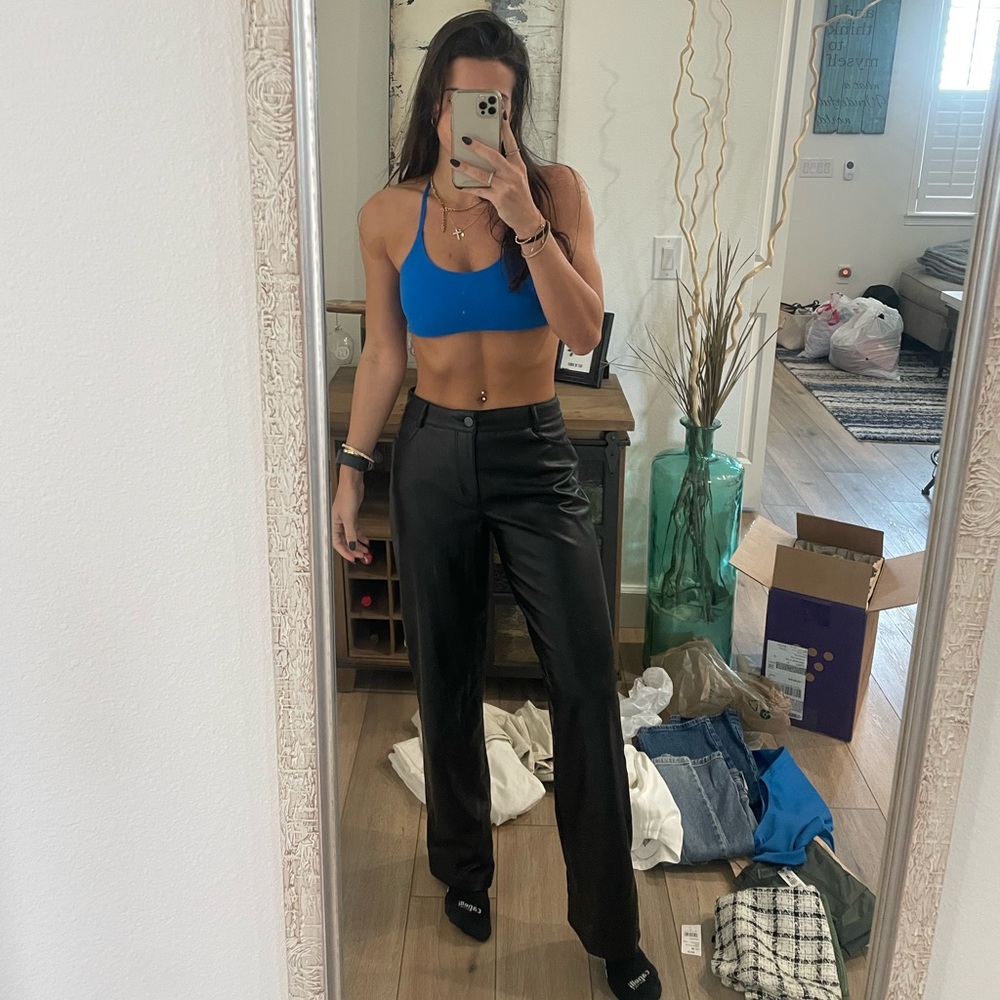 Black Leather Leggings